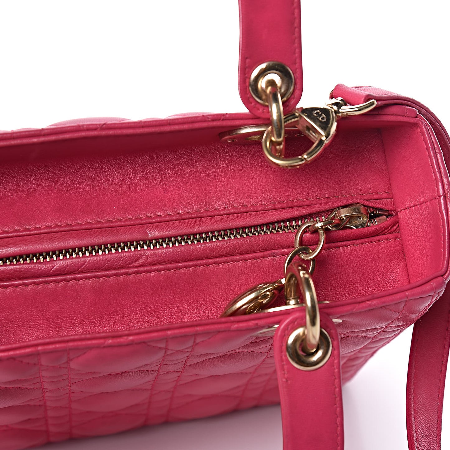 Lambskin Cannage Medium Lady Dior Pink
