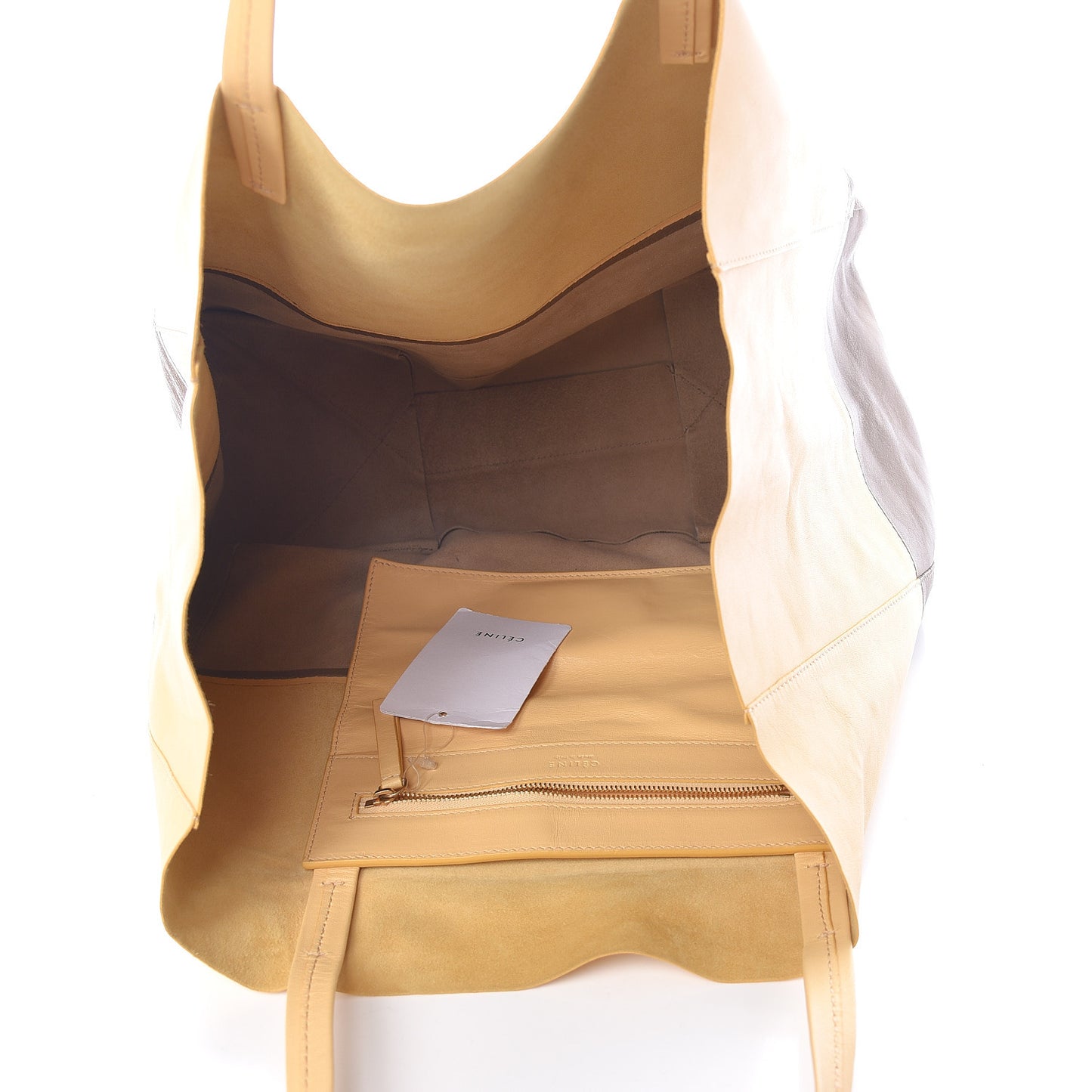 Lambskin Horizontal Bi-Color Cabas Butter