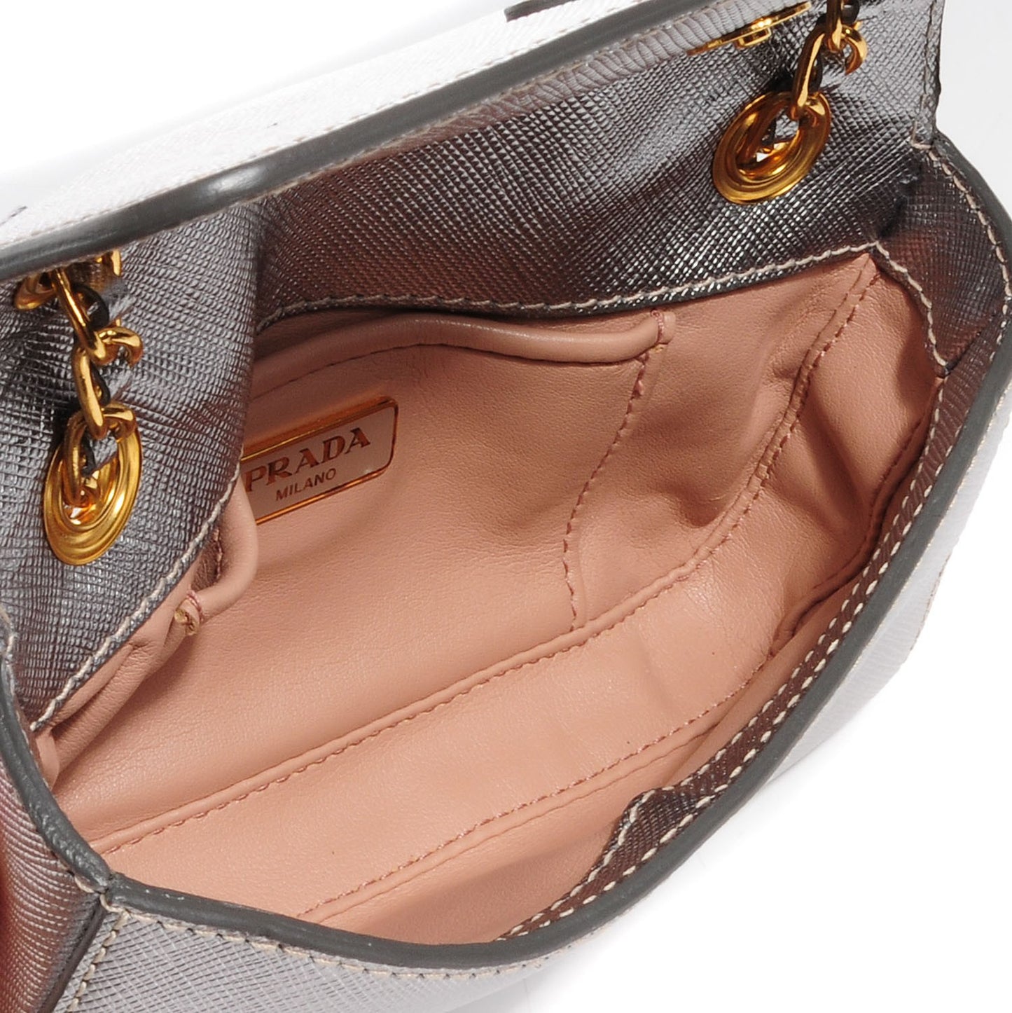 Saffiano Shoulder Flap Silver
