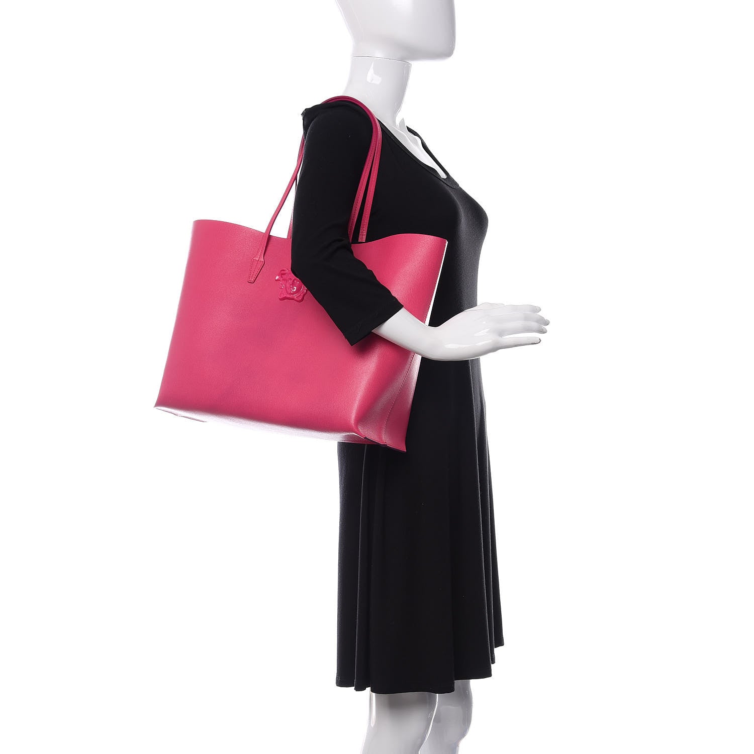 Versace Saffiano Palazzo Medusa Tote Pink 2 of 11