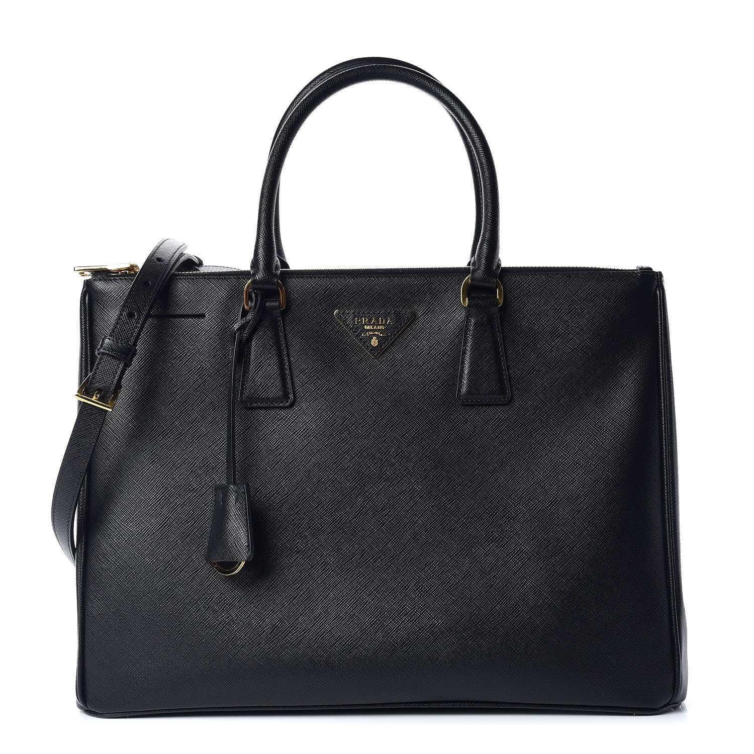 Prada Saffiano Large Galleria Double Zip Tote Black 1 of 10