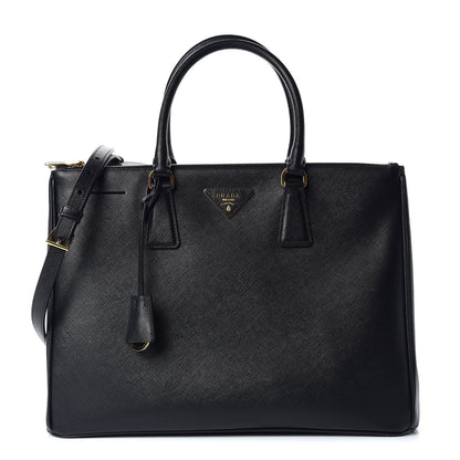 Prada Saffiano Large Galleria Double Zip Tote Black 1 of 10