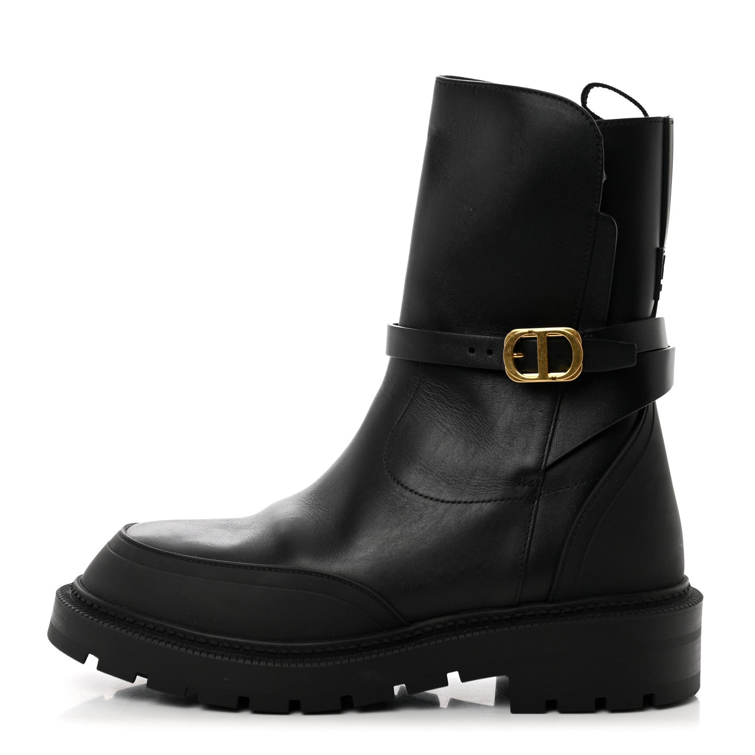 Christian Dior Calfskin Empreinte Ankle Boot 38 Black 1 of 8