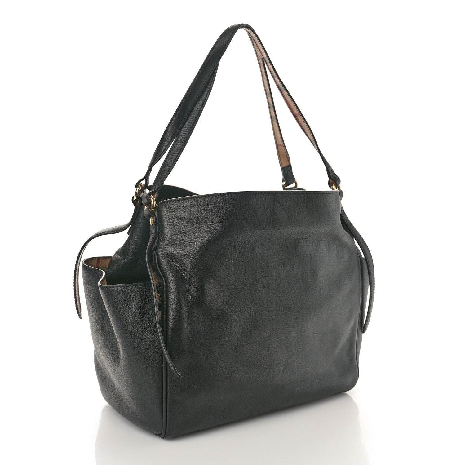 Burberry Calfskin Small Canterbury Tote Black 2 of 9