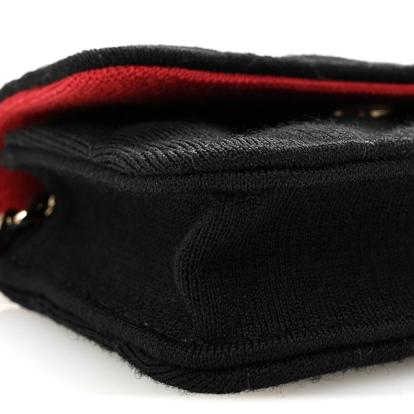 Jersey Quilted Mini VIP Clutch With Chain Black