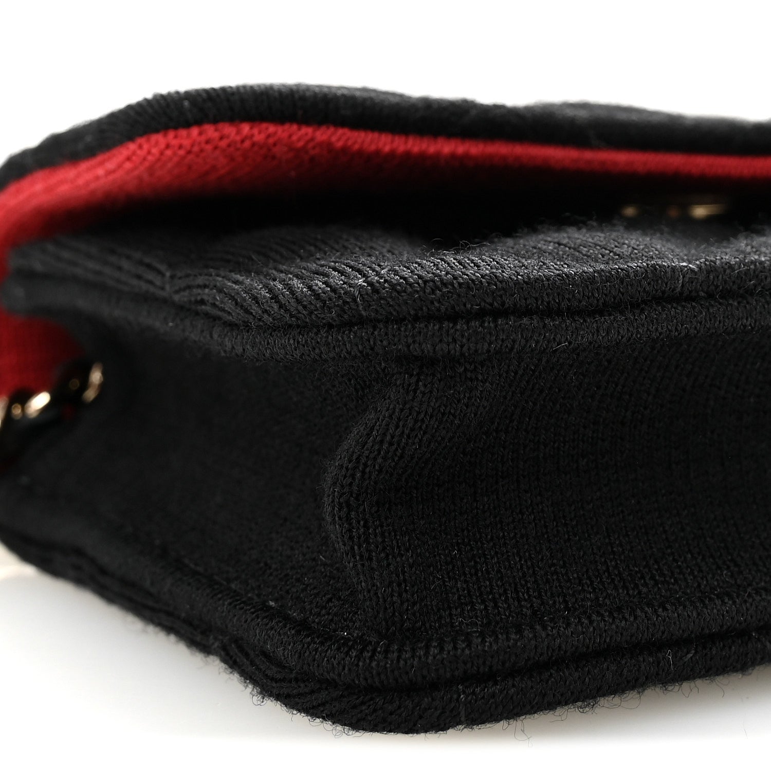 Chanel Jersey Quilted Mini VIP Clutch With Chain Black 9 of 11