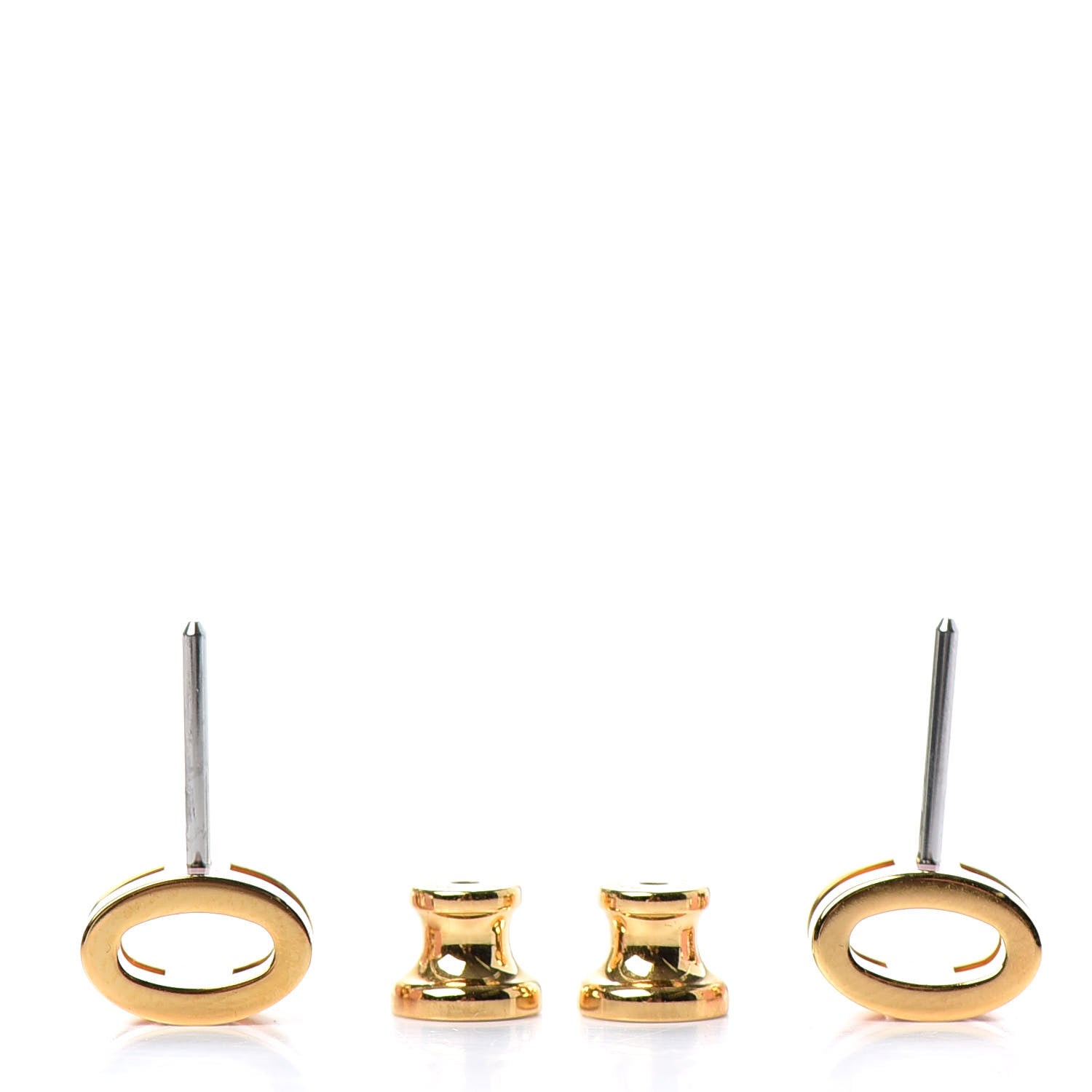 Hermes Gold Lacquered Pop H Earrings Rose Dragee 3 of 5