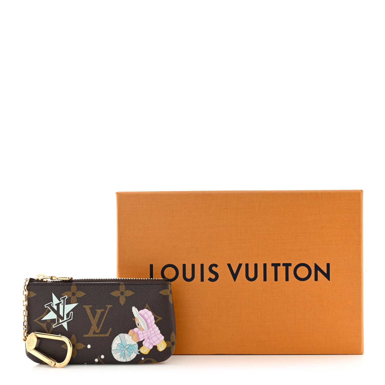 Louis Vuitton Monogram 2025 Christmas Animation Key Pouch Azur