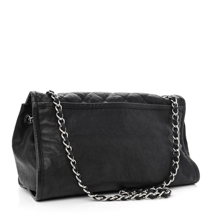 Chanel Washed Lambskin Accordion Flap Black 3 of 10