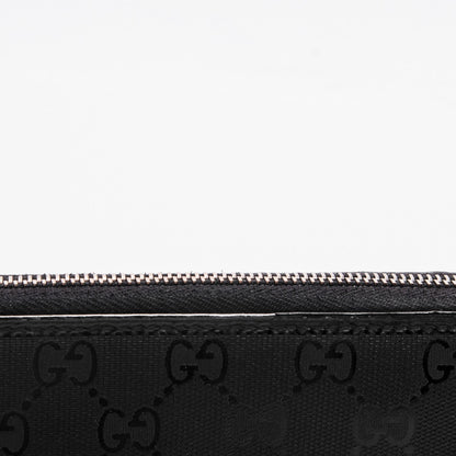 Gucci Imprime Monogram GG Pierce Zip Around Wallet Black 9 of 12
