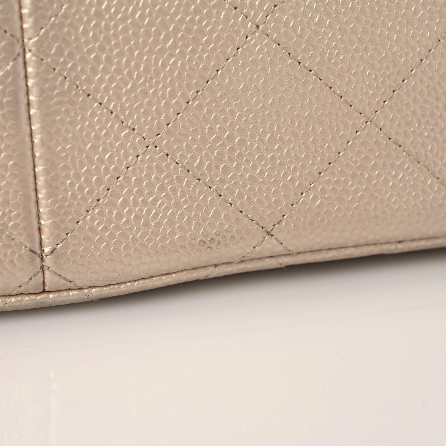 Chanel Iridescent Caviar Quilted Jumbo Double Flap Beige 16 of 16