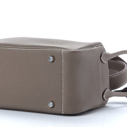 Hermes Taurillon Clemence Mini Lindy 20 Etoupe 8 of 8