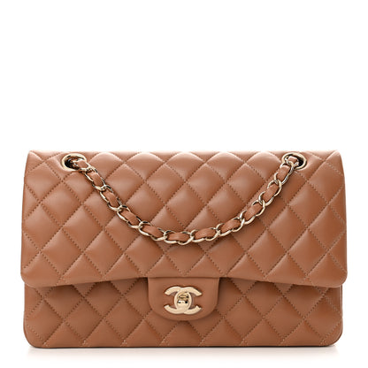 Chanel Lambskin Quilted Medium Double Flap Brown 1 of 12