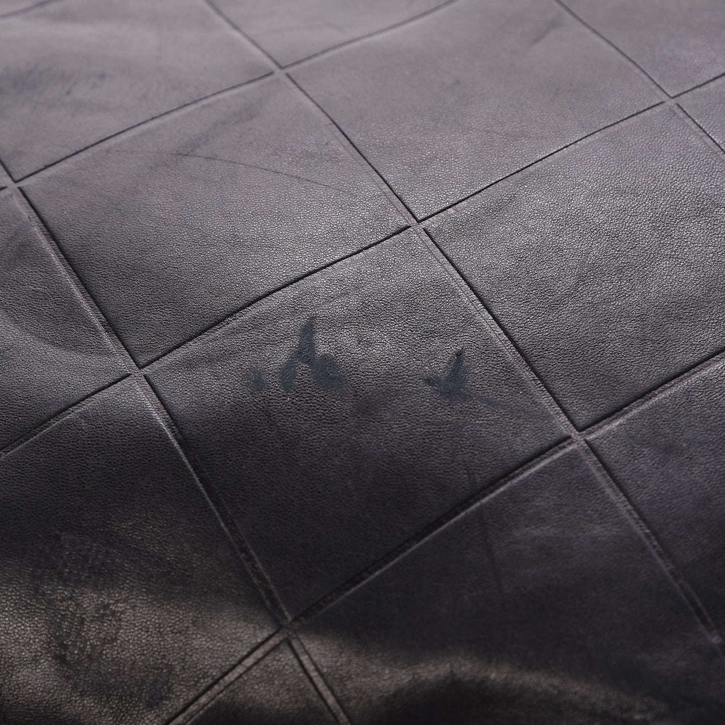 Lambskin Diamond Embossed Tote Black