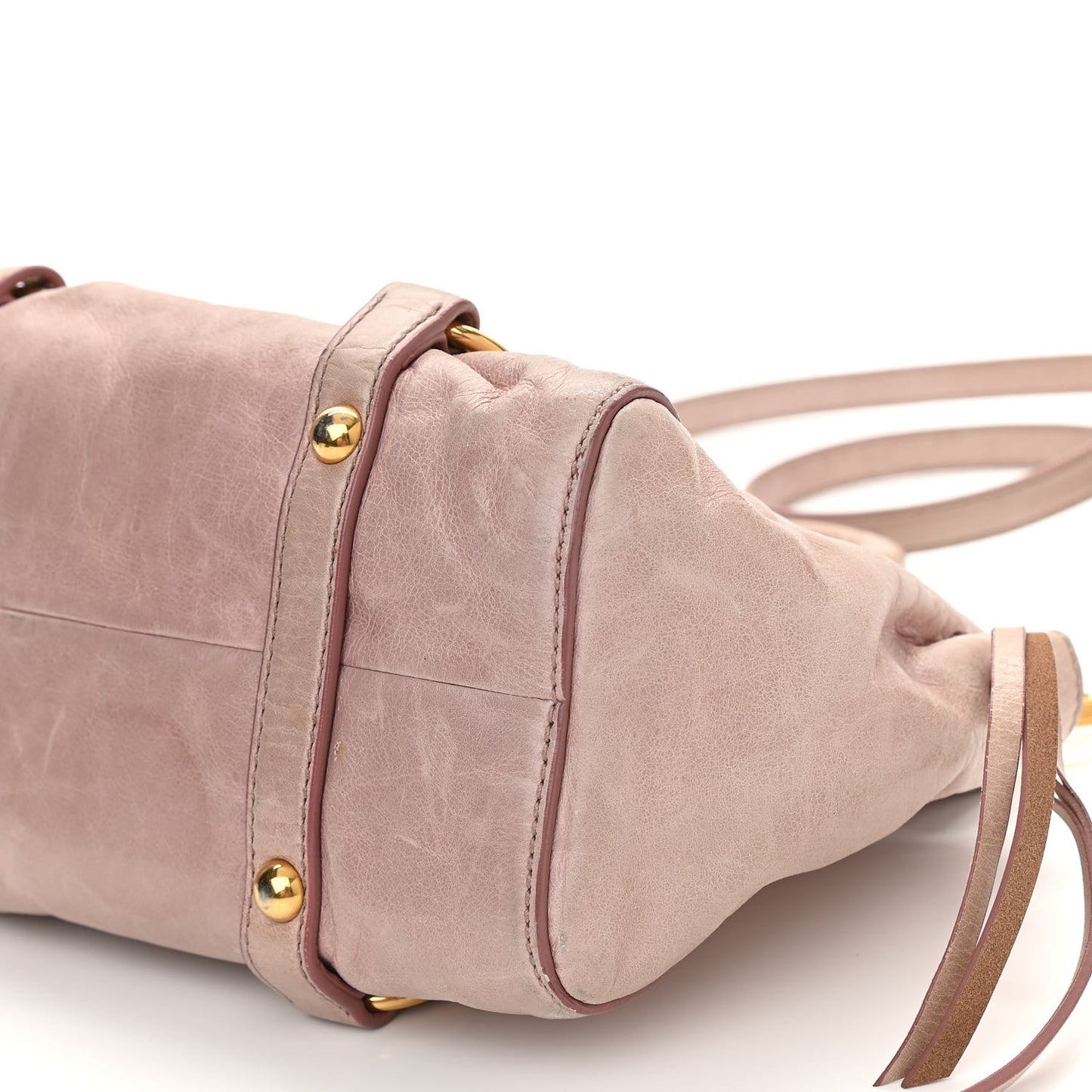 Vitello Lux Gathered Tote Mughetto