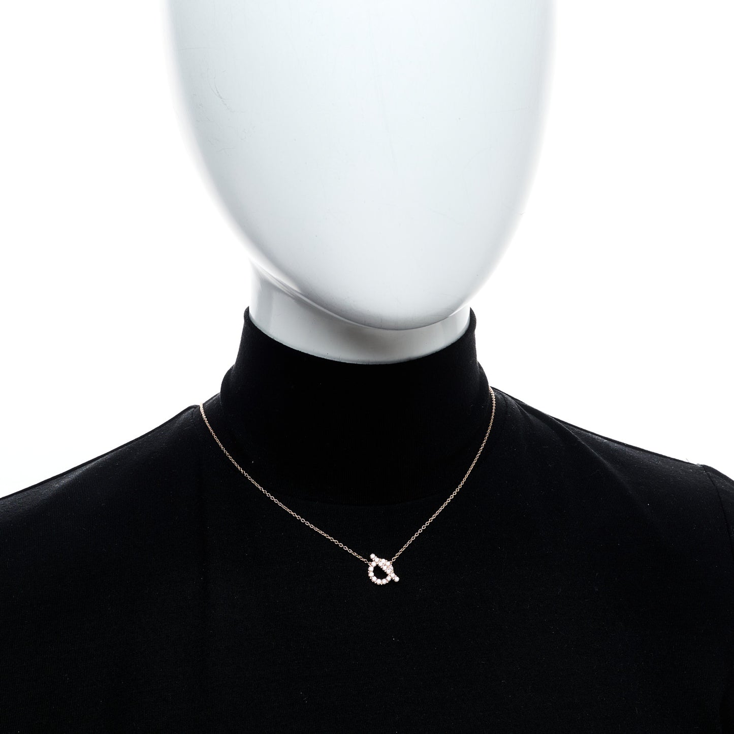 18K Rose Gold Diamond Finesse Pendant Necklace