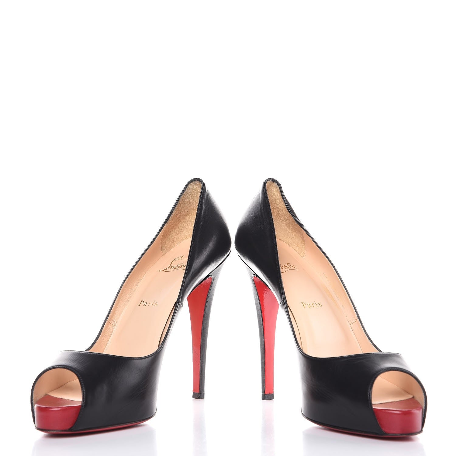 Christian Louboutin Kid Very Prive 120 Pumps 41 Black Red 6 of 13