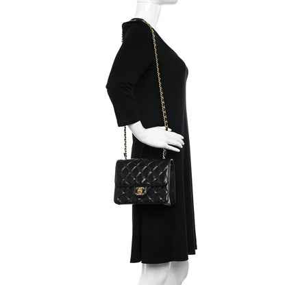 Chanel Shiny Lambskin Quilted Mini Flap Black 2 of 11