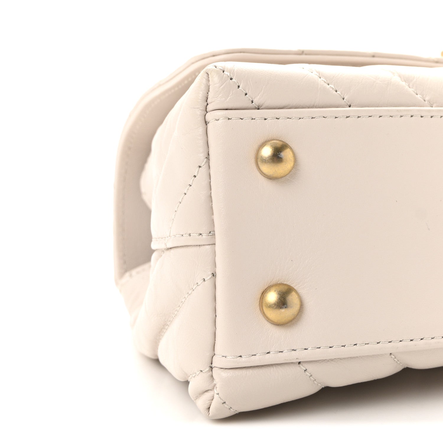Chanel Calfskin Chevron Quilted Mini Coco Handle Flap Rose Pale 9 of 11