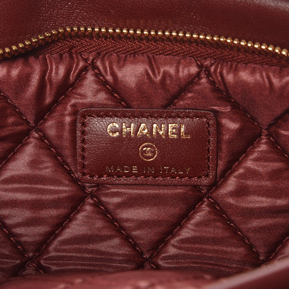 Chanel Lambskin Quilted Beauty CC Boy Clutch Red 6 of 7