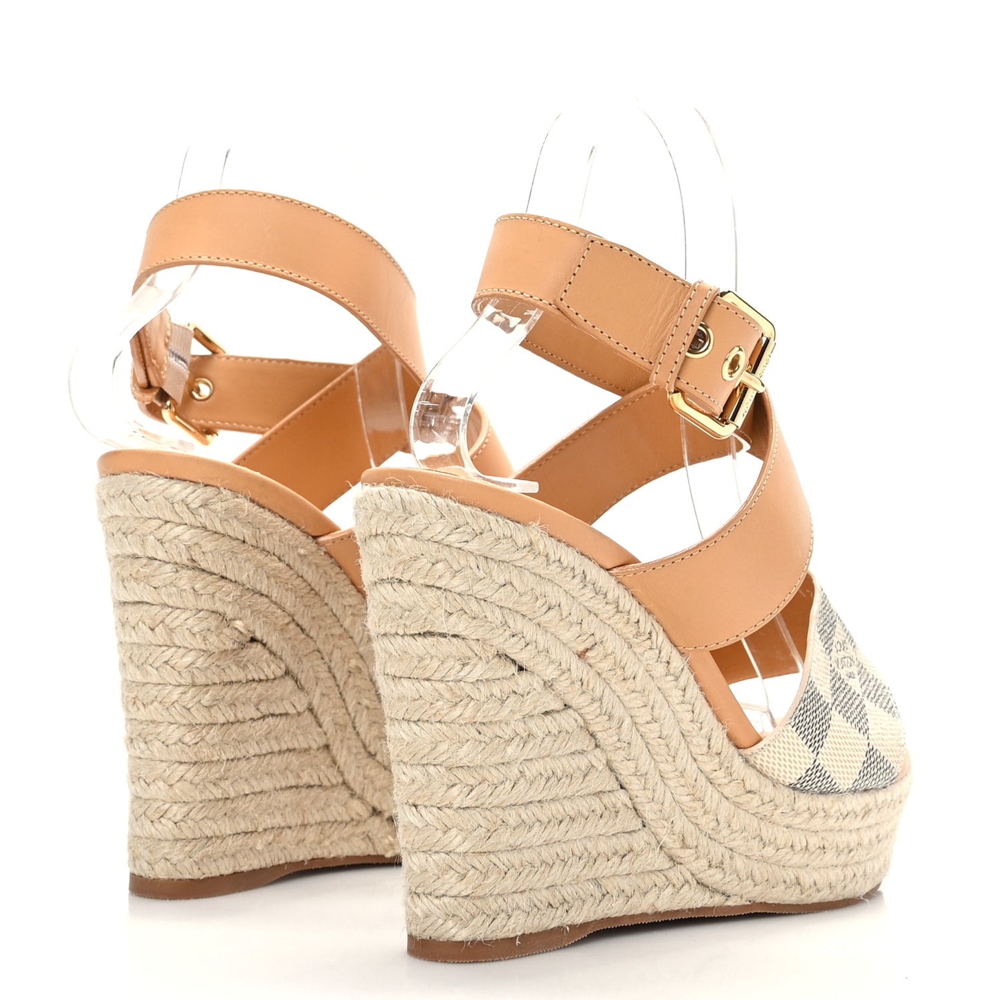 Damier Azur Starboard Wedges 40 Tan