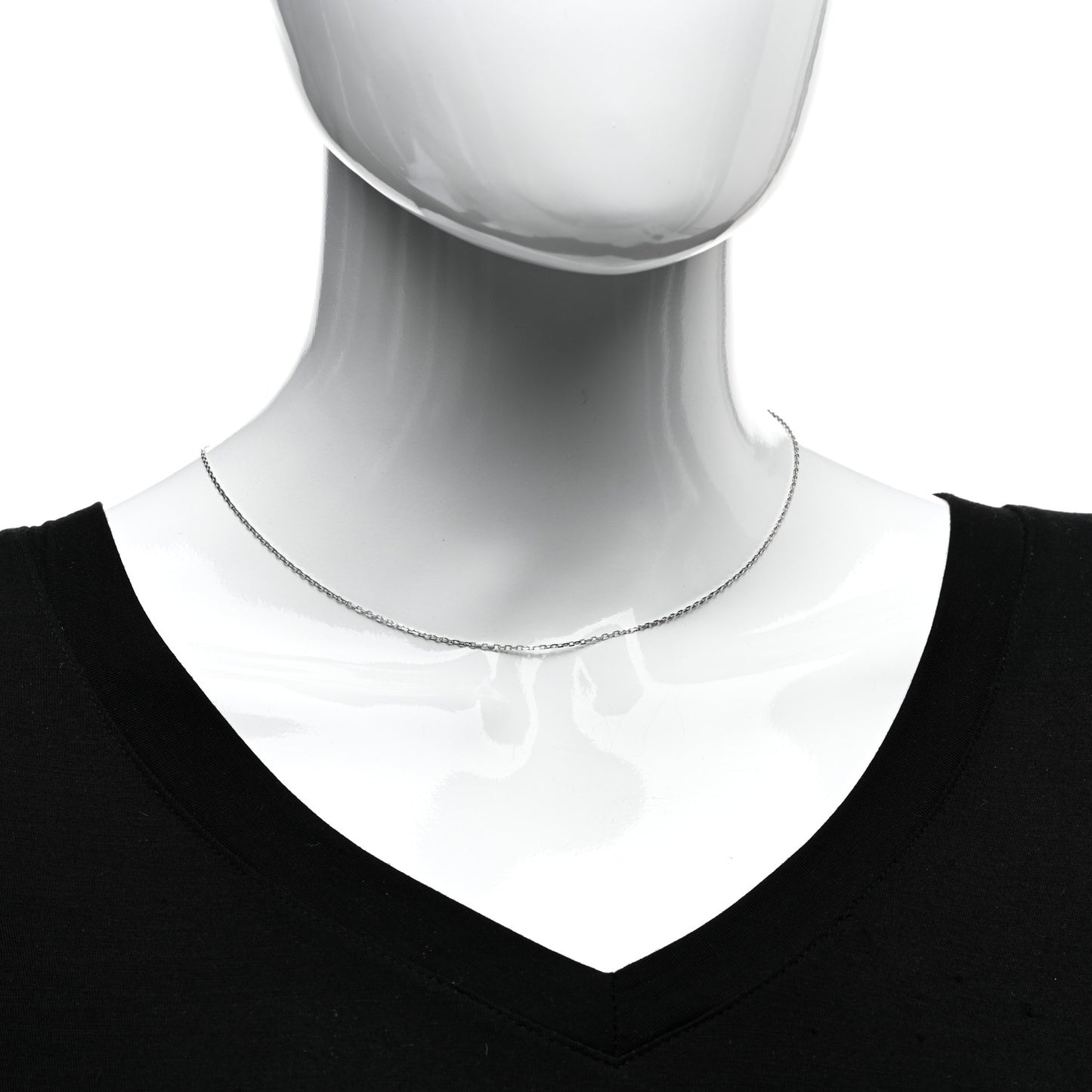 18K White Gold Chain Necklace