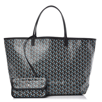 Goyard Goyardine Saint Louis Claire Voie GM Black Blue 1 of 11