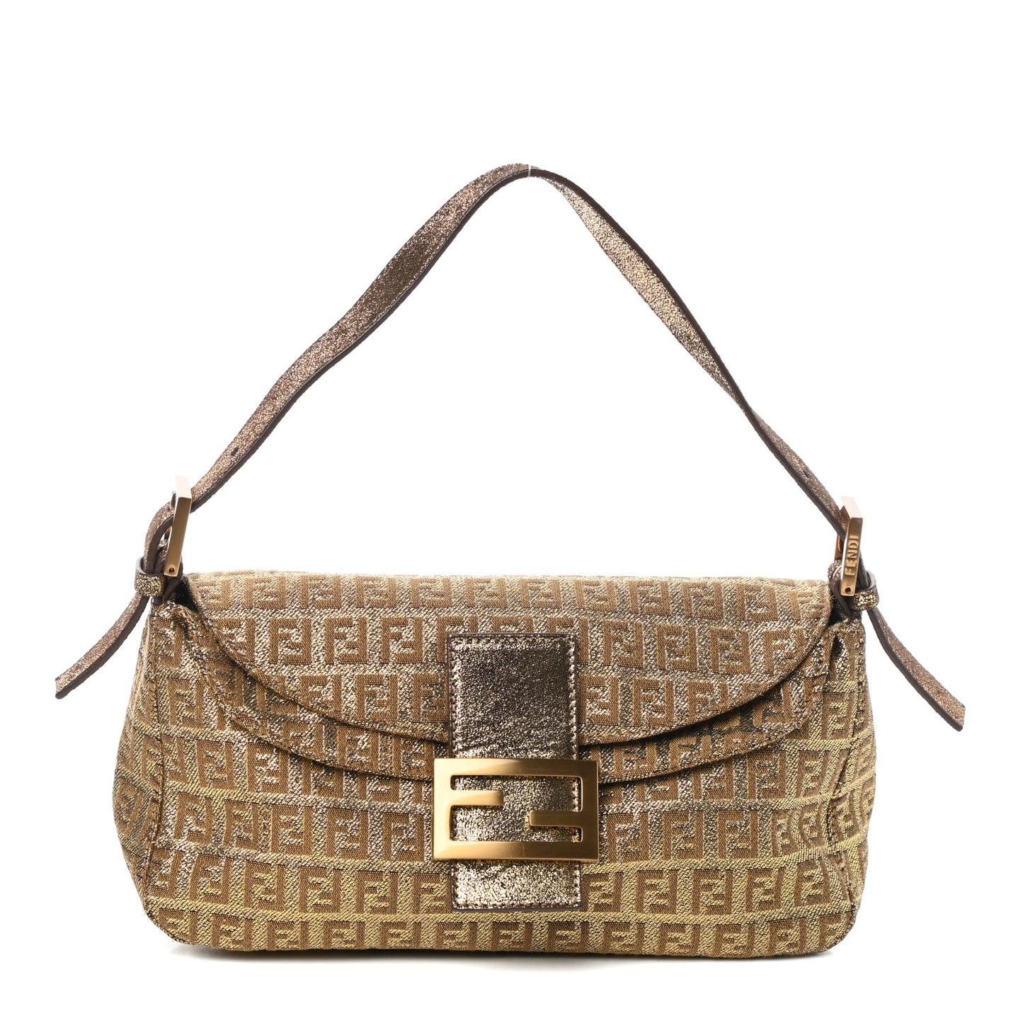 Metallic Jacquard Zucchino Suede Baguette Peltro Argento Sabbia
