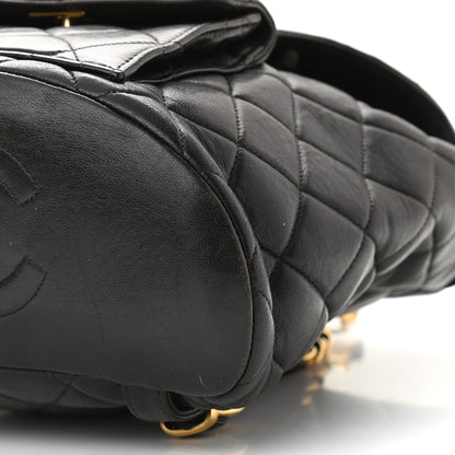Chanel Lambskin Quilted Backpack Black 10 of 11