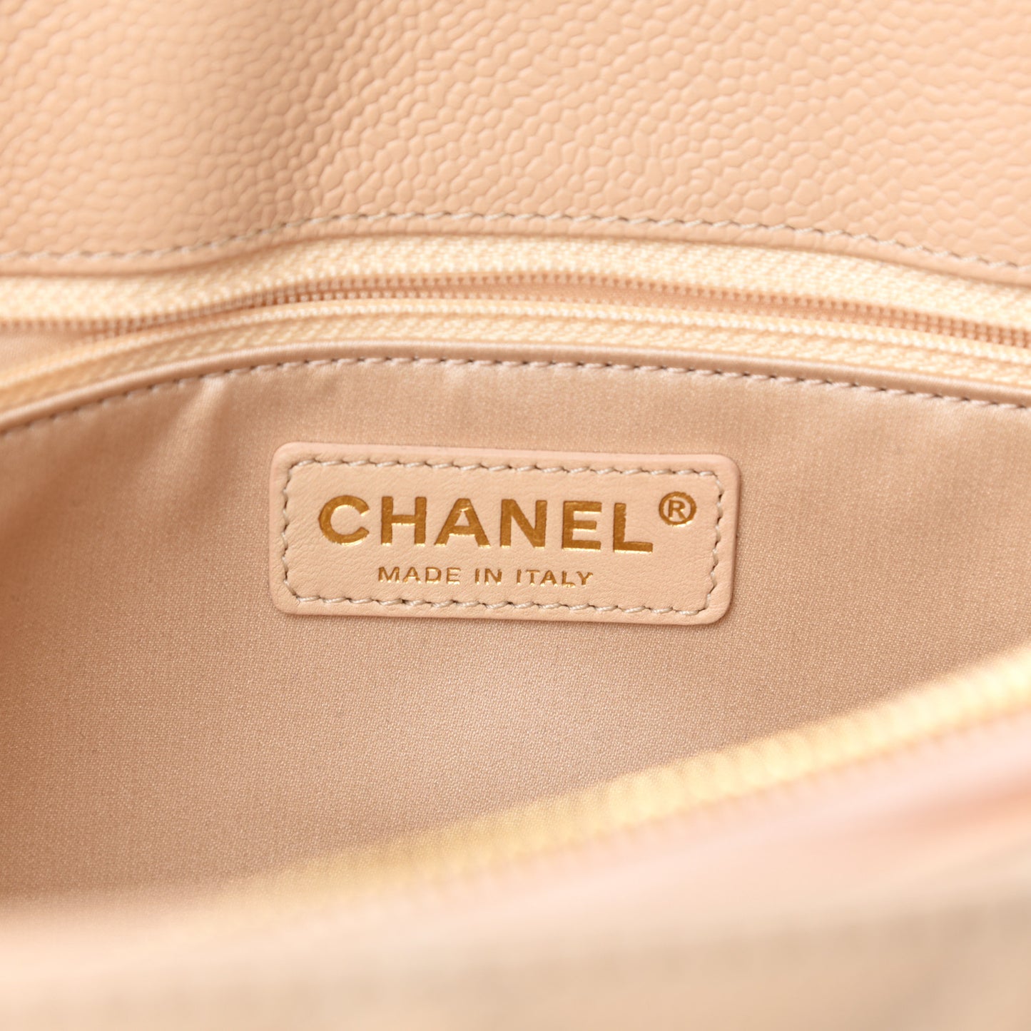 Caviar Quilted Grand Shopping Tote GST Beige