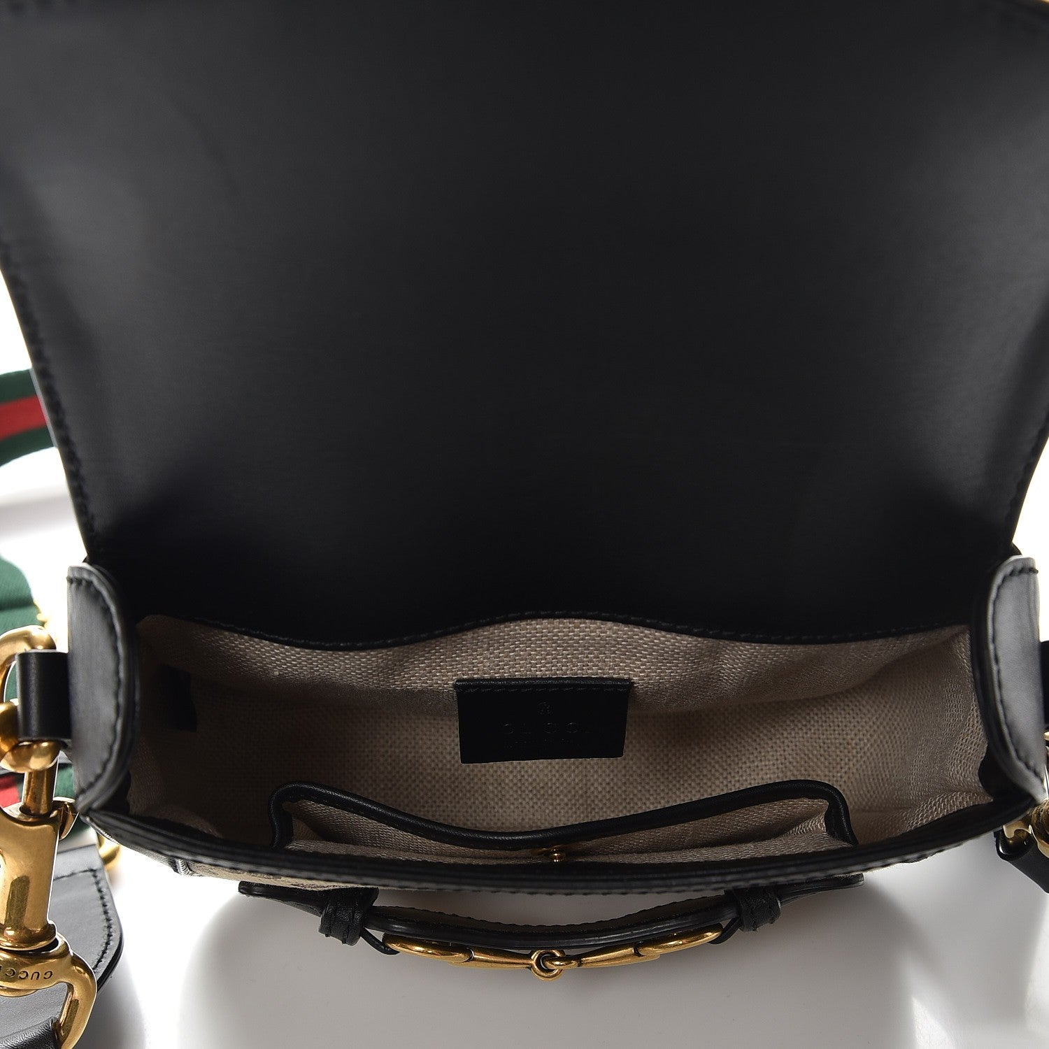 Gucci Monogram Small Lady Web Shoulder Bag Beige Black 5 of 8