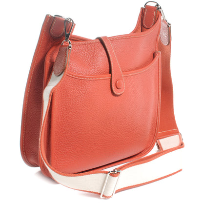 Hermes Taurillon Clemence Evelyne III PM Sanguine 3 of 8