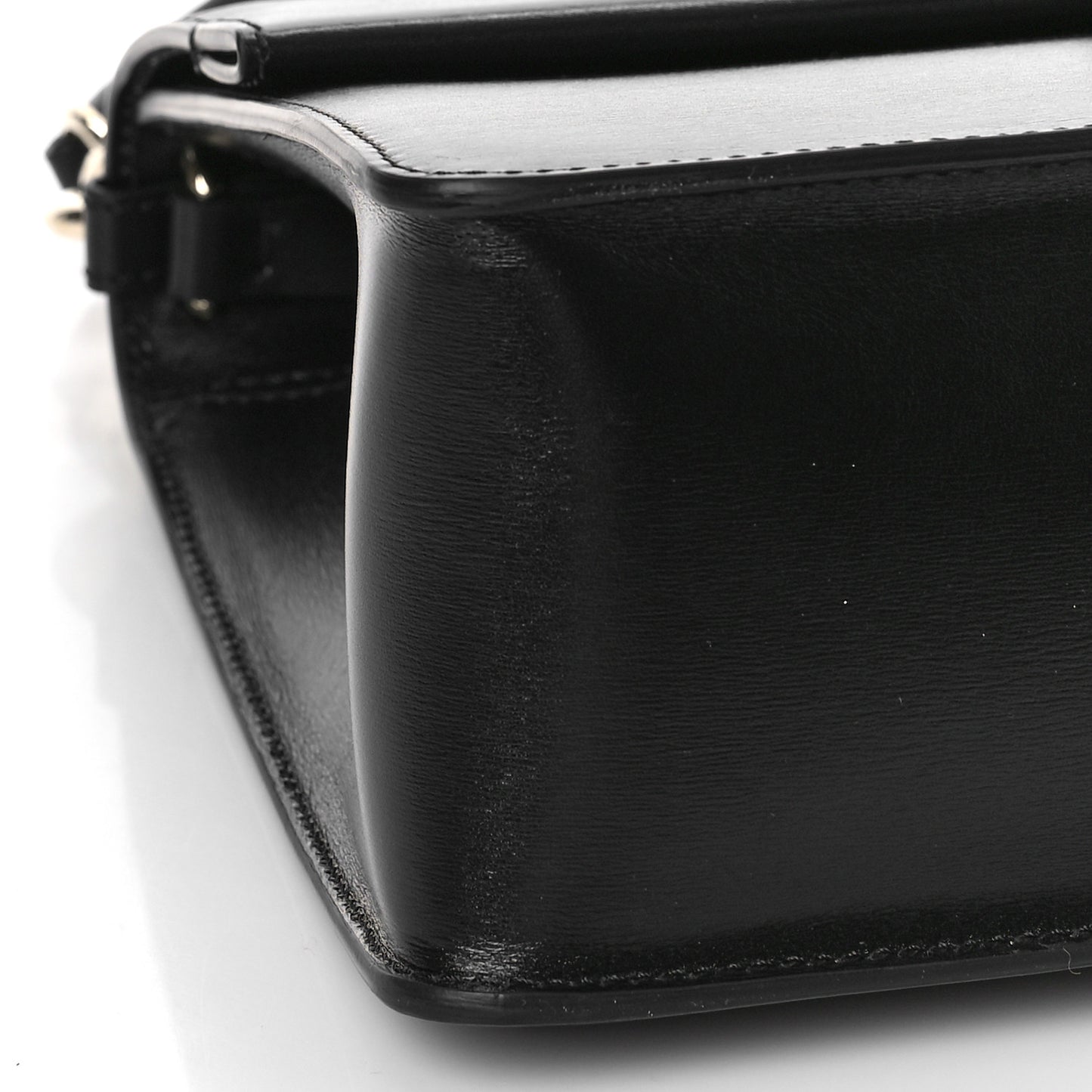 Box Calfskin Medium Penelope Top Handle Bag Black