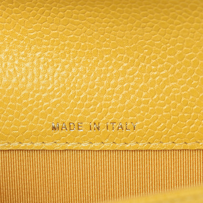 Chanel Caviar Quilted Flap Card Holder Yellow 7 of 9
