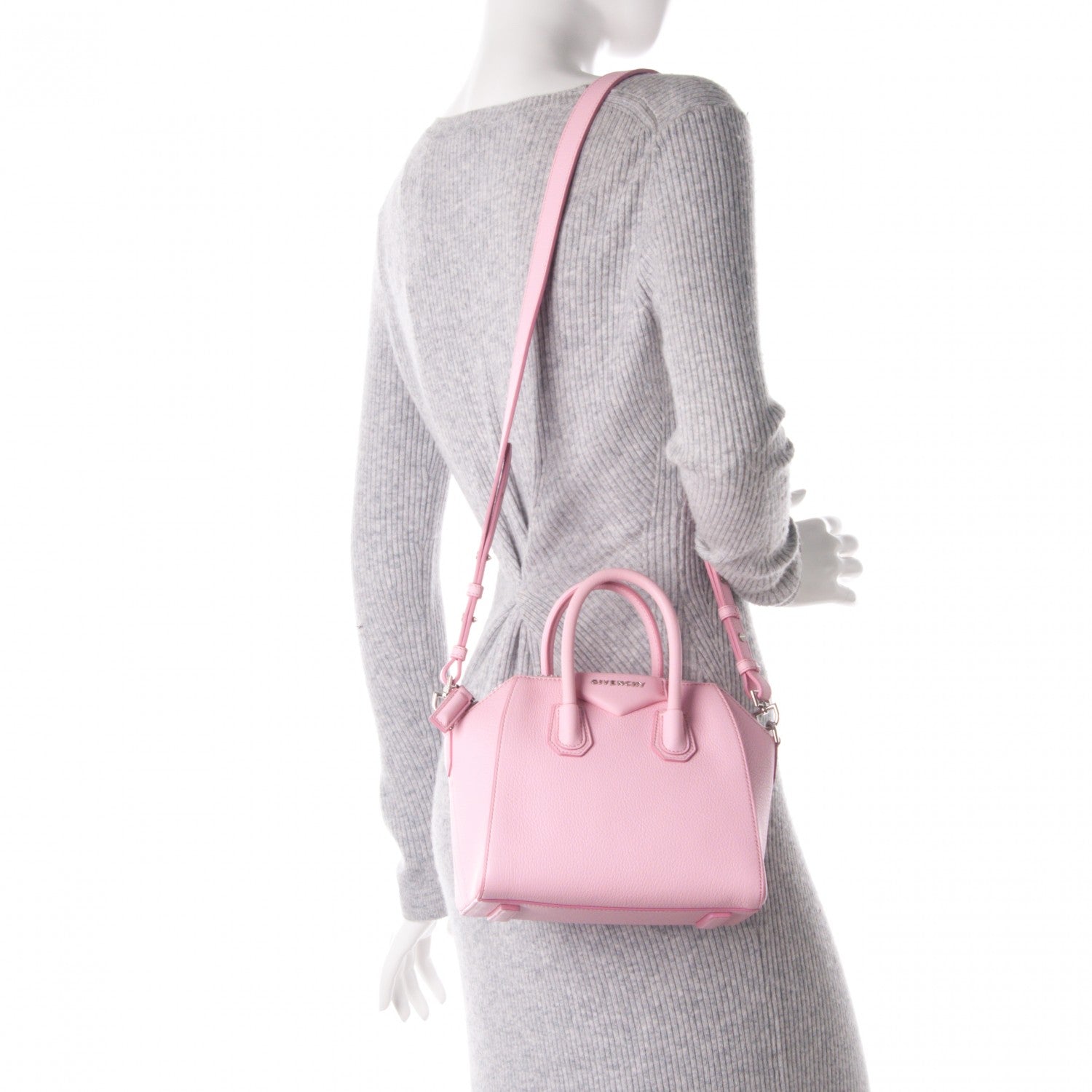 Givenchy Sugar Goatskin Mini Antigona Bright Pink 2 of 7