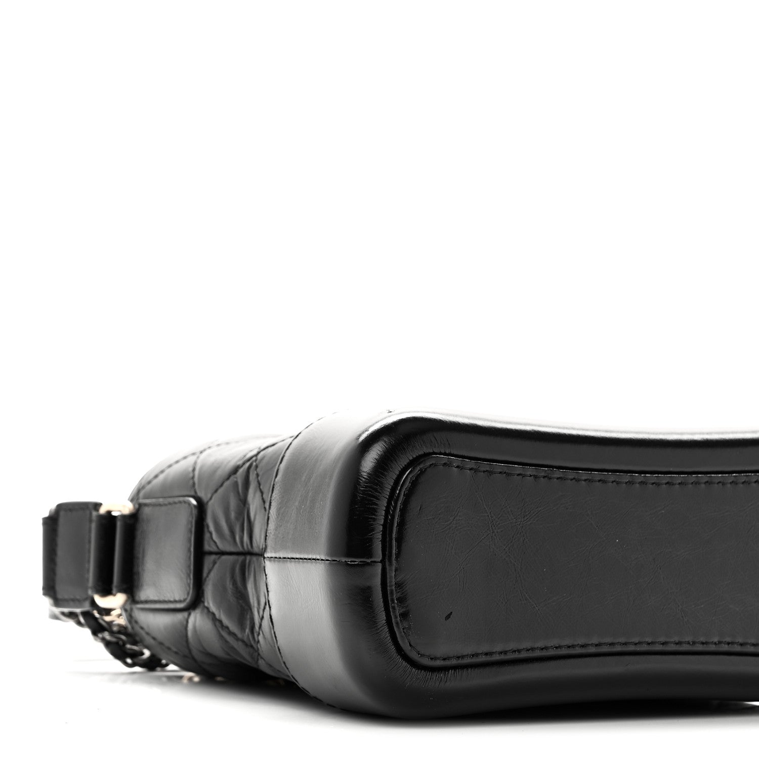 Chanel Aged Calfskin Quilted Small Gabrielle Hobo Black 9 of 10