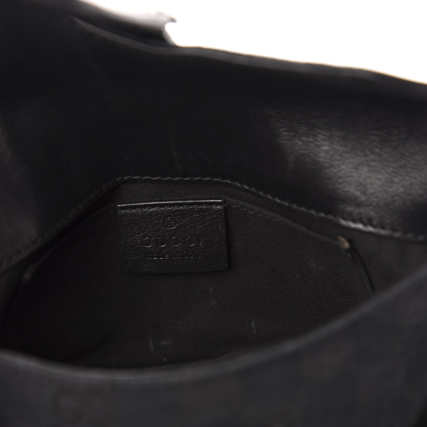 Gucci Monogram Horsebit Chain Flap Shoulder Bag Black 6 of 10