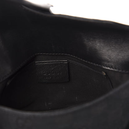 Gucci Monogram Horsebit Chain Flap Shoulder Bag Black 6 of 10