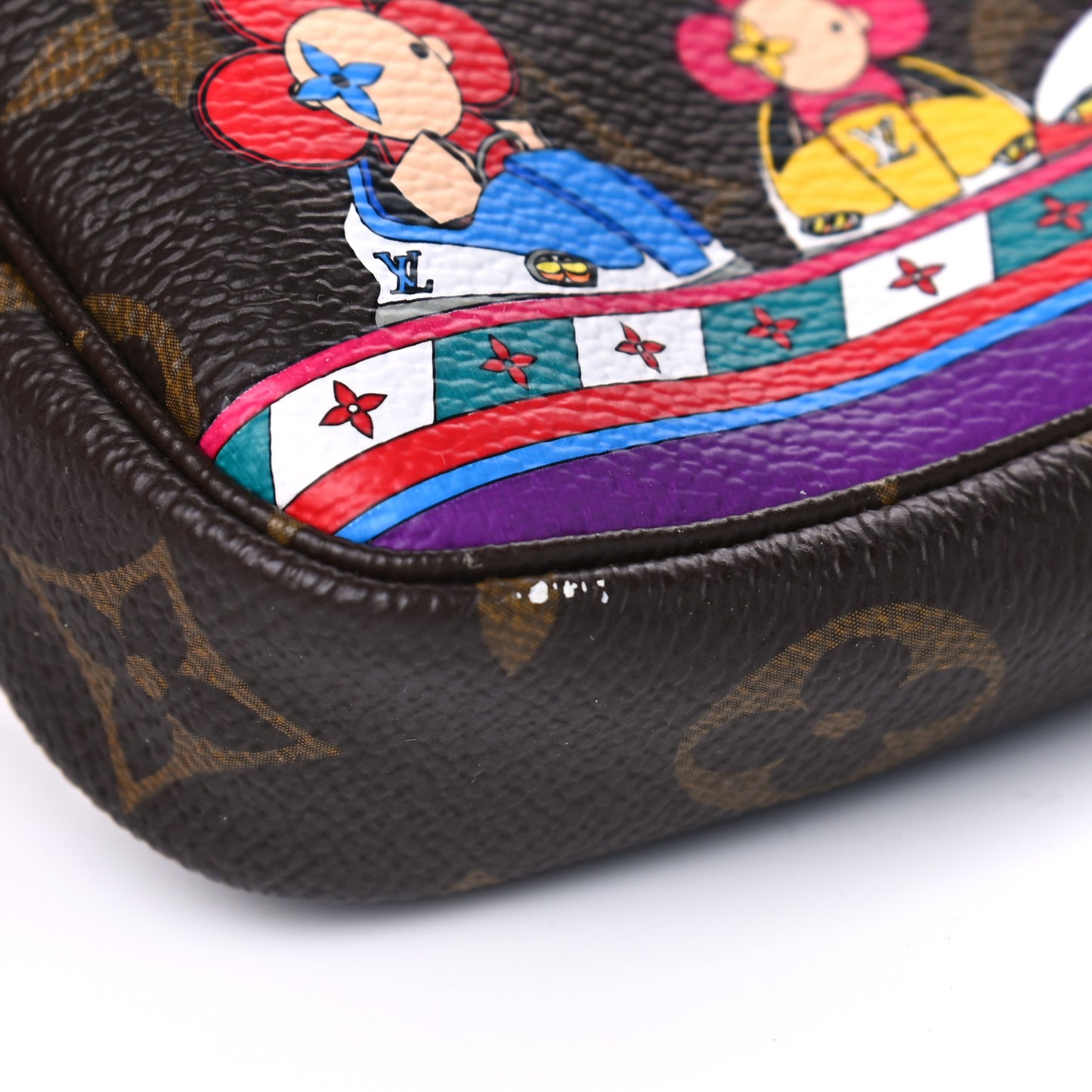 Monogram 2020 Christmas Animation Bumper Cars Mini Pochette Accessories Coquelicot