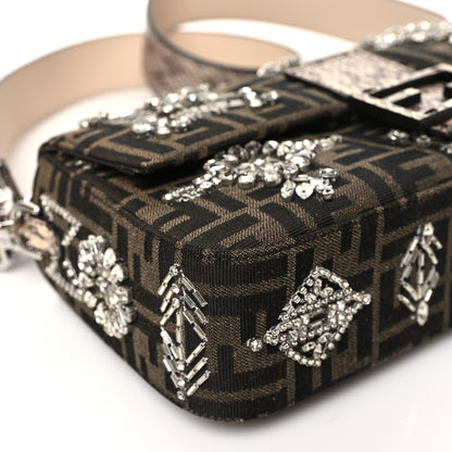 Fendi Re-Edition Elaphe Fabric Jacquard FF 1974 Embroidered Baguette Multicolor 9 of 10