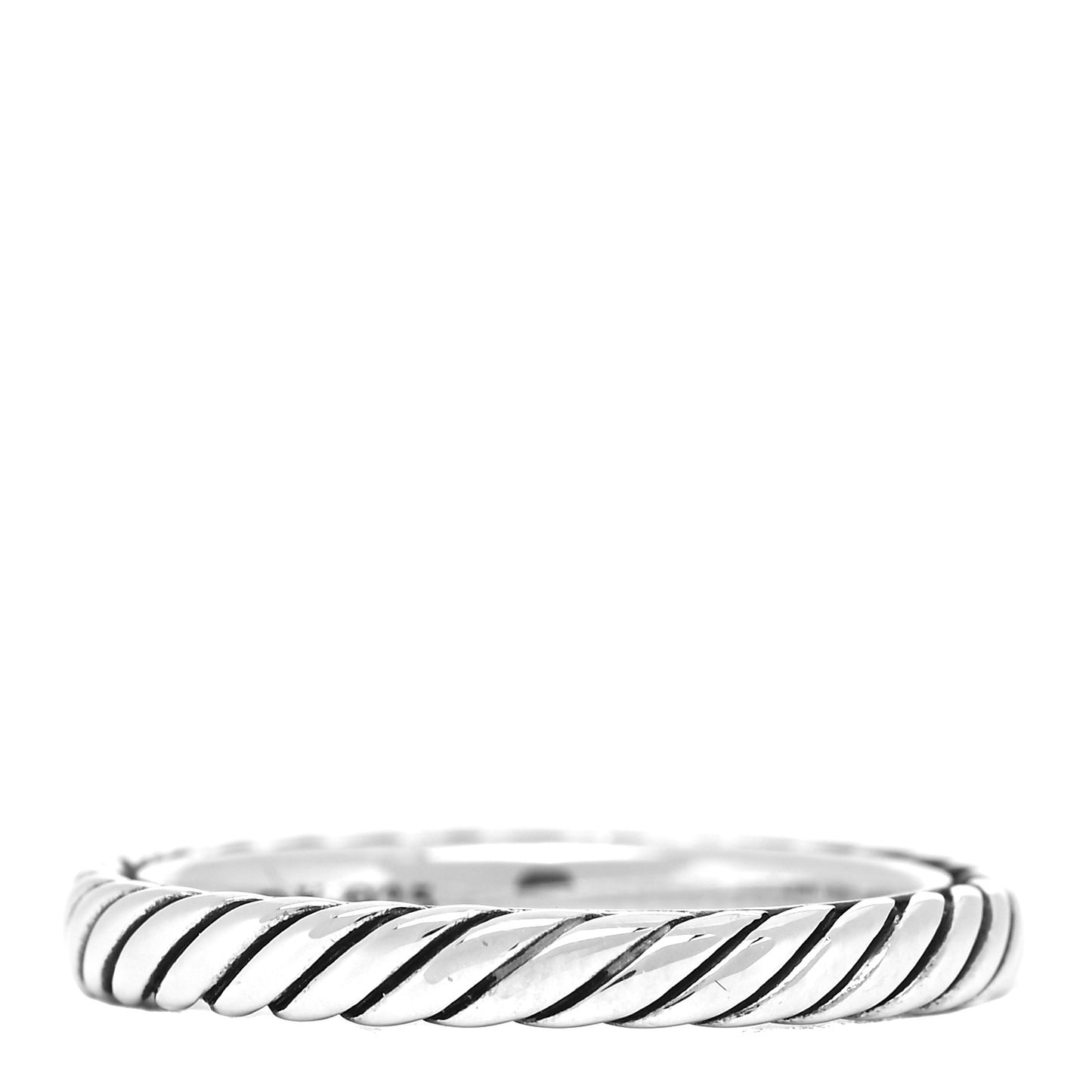 Sterling Silver Cable Classics Band Ring 49 5