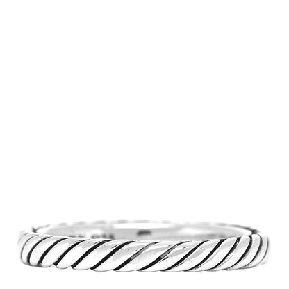David Yurman Sterling Silver Cable Classics Band Ring 49 5 1 of 4