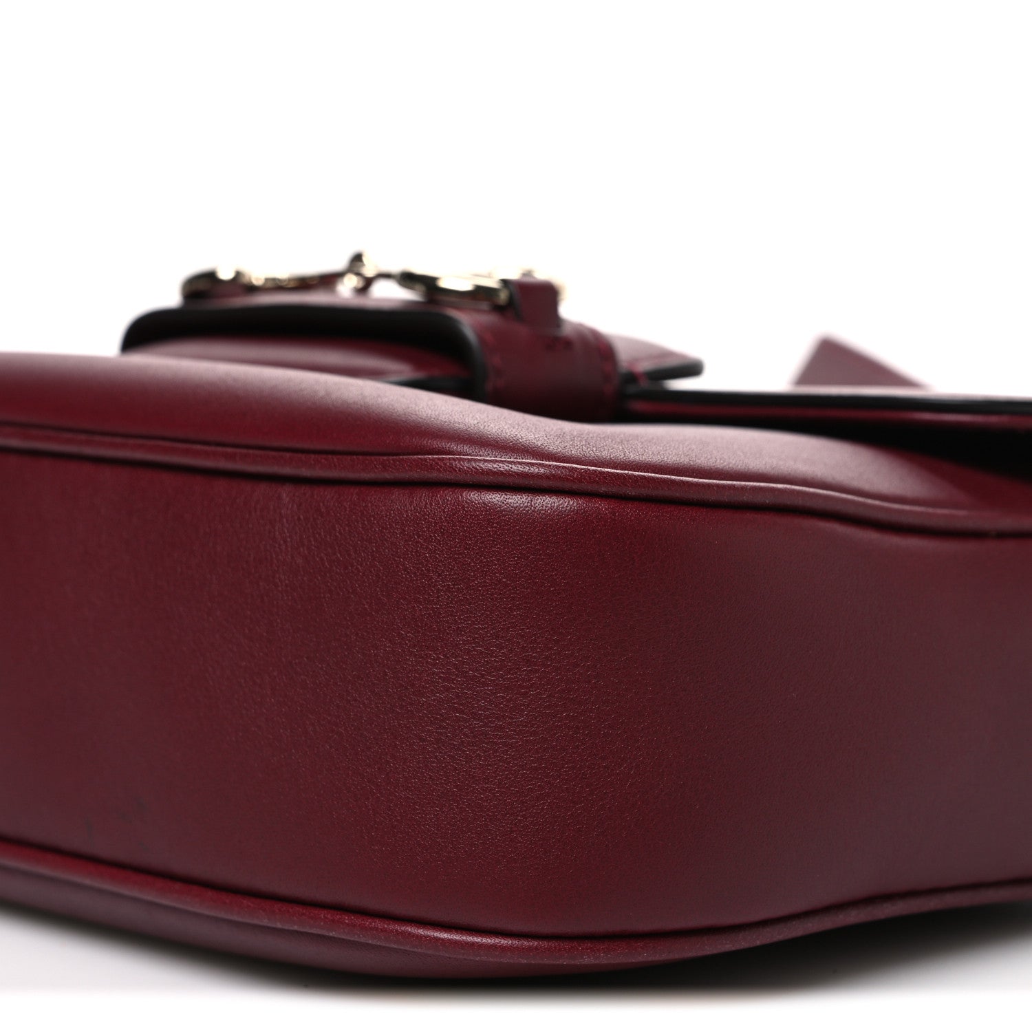 Gucci Arabella Calfskin Horsebit 1955 Soft Small Shoulder Bag Rosso Ancora 10 of 10