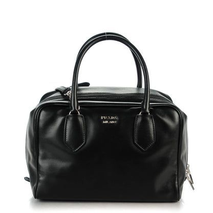 Prada Soft Calf Medium Inside Tote Black Mughetto 1 of 9
