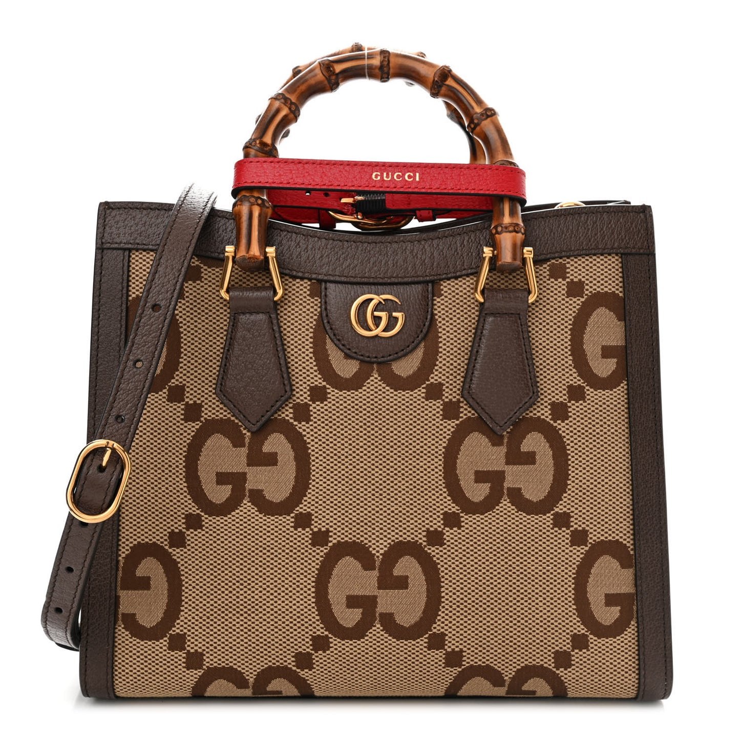 Monogram Jumbo GG Textured Dollar Calfskin Small Diana Tote Bag Camel Ebony New Acero Pomegranate Red