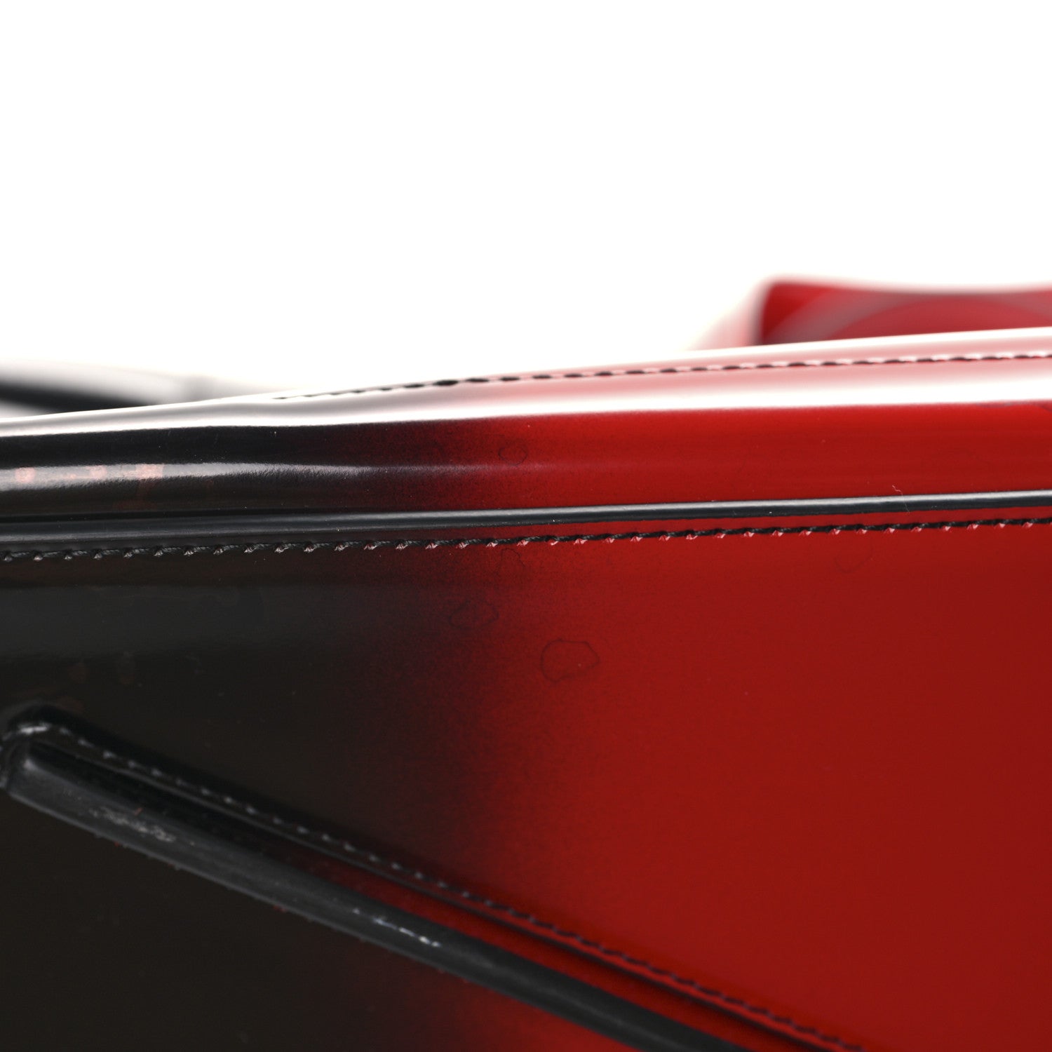 Salvatore Ferragamo Smooth Airbrushed Calfskin XL Gancini Buckles Tote Bag Flame Red Black 14 of 14