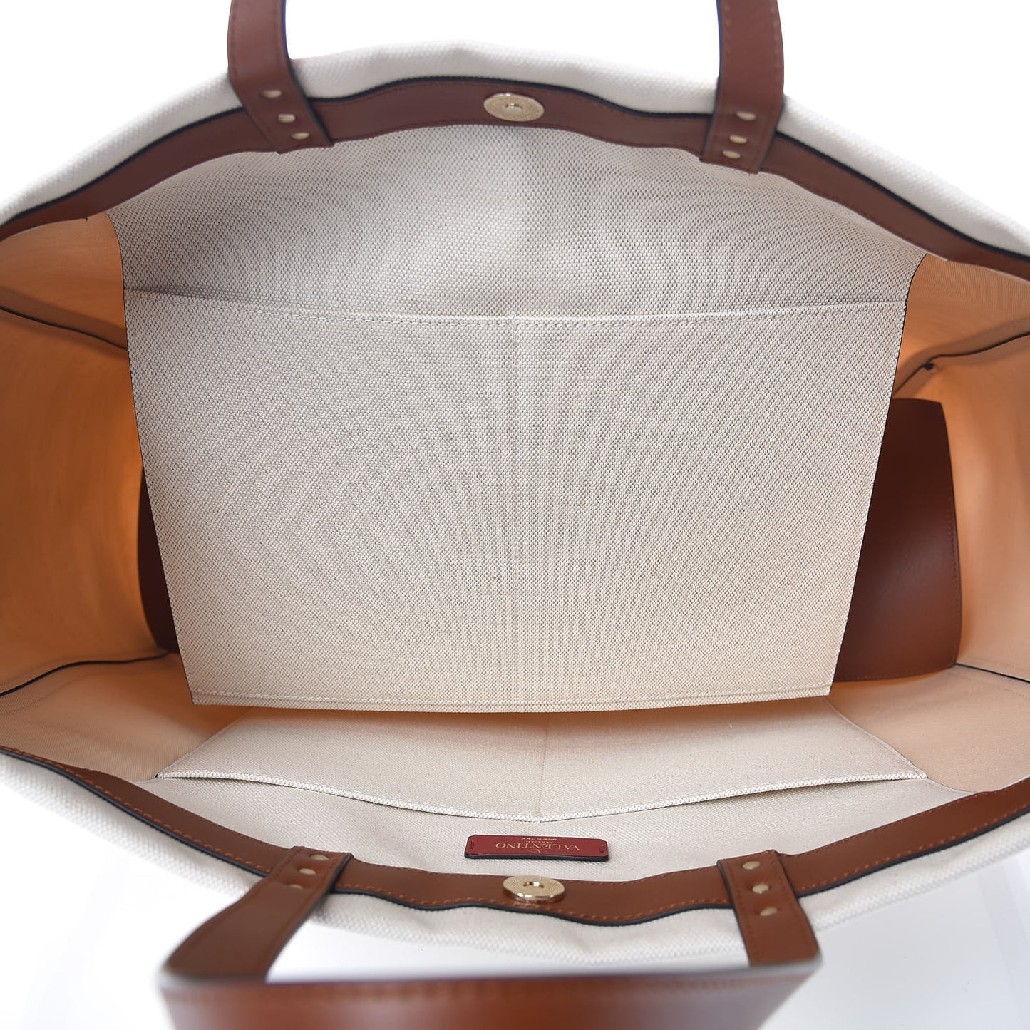Canvas VLTN Print Large Tote Natural