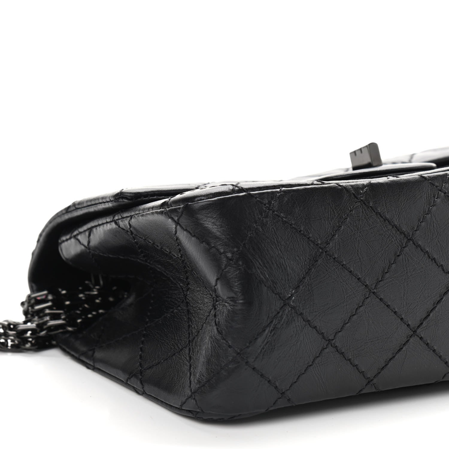 Chanel Aged Calfskin Quilted 2.55 Reissue Mini Flap So Black 5 of 9