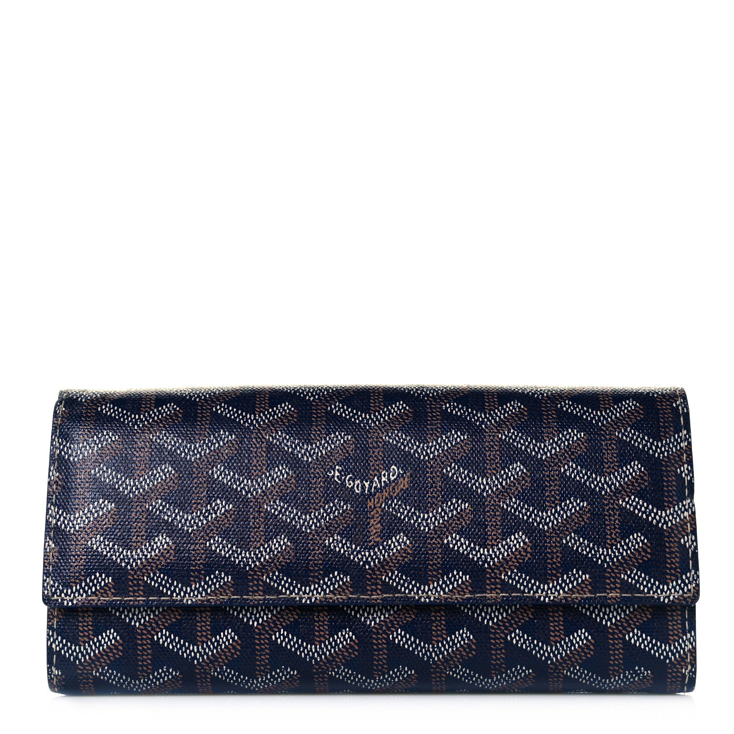 Goyard Goyardine Varenne Long Wallet Navy 1 of 8
