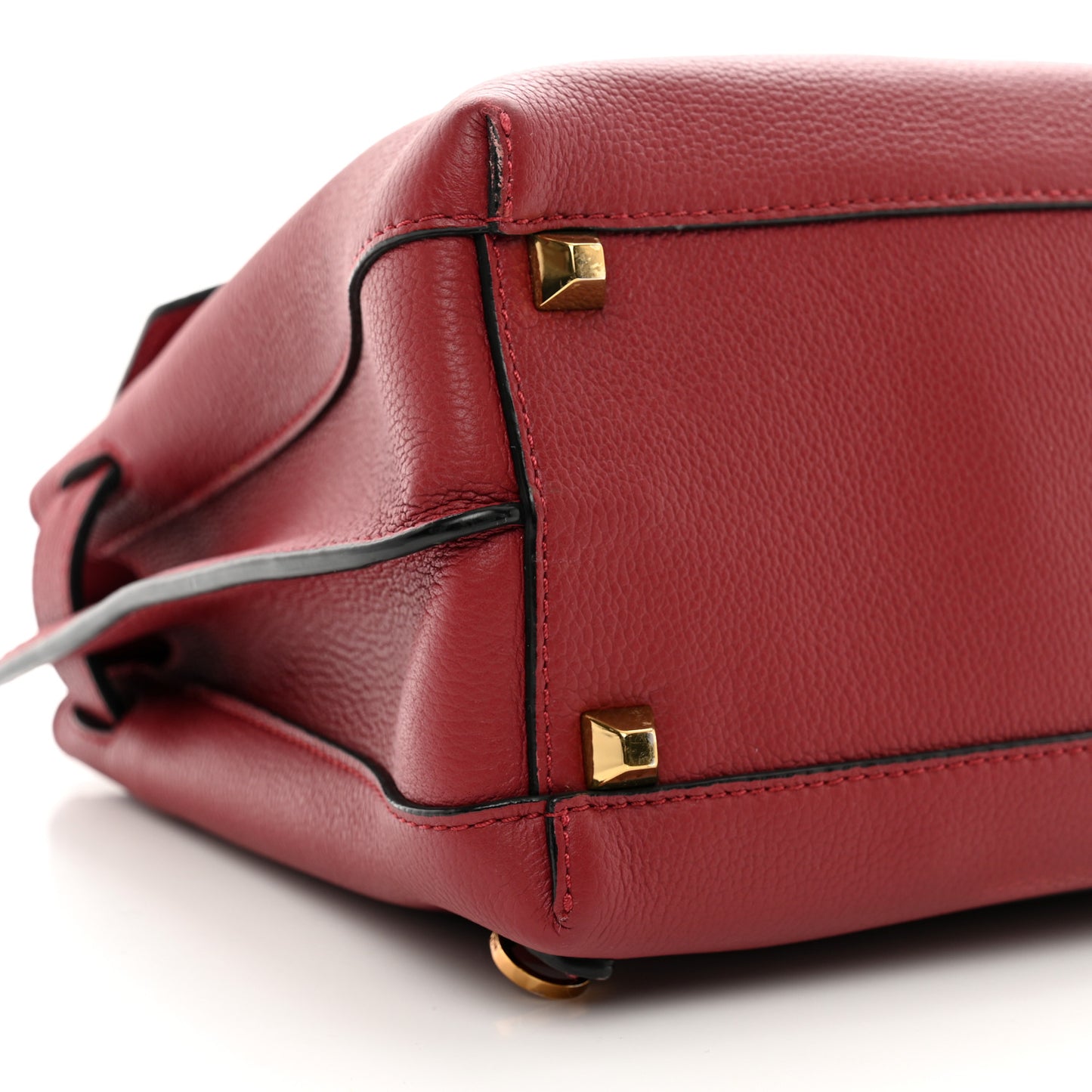 Grained Calfskin Milla Convertible Backpack Scooter Red